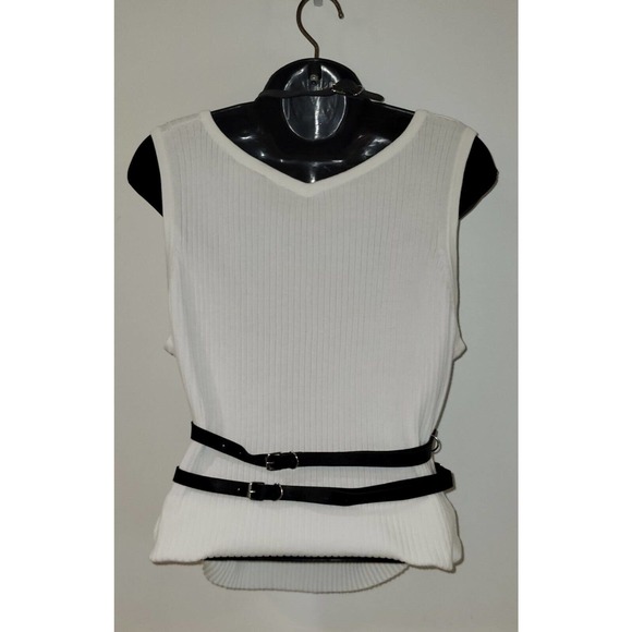 Punk or Halloween Leather Over Bra Belly Belt Body Harness w/ Adjustable Length - Picture 6 of 8